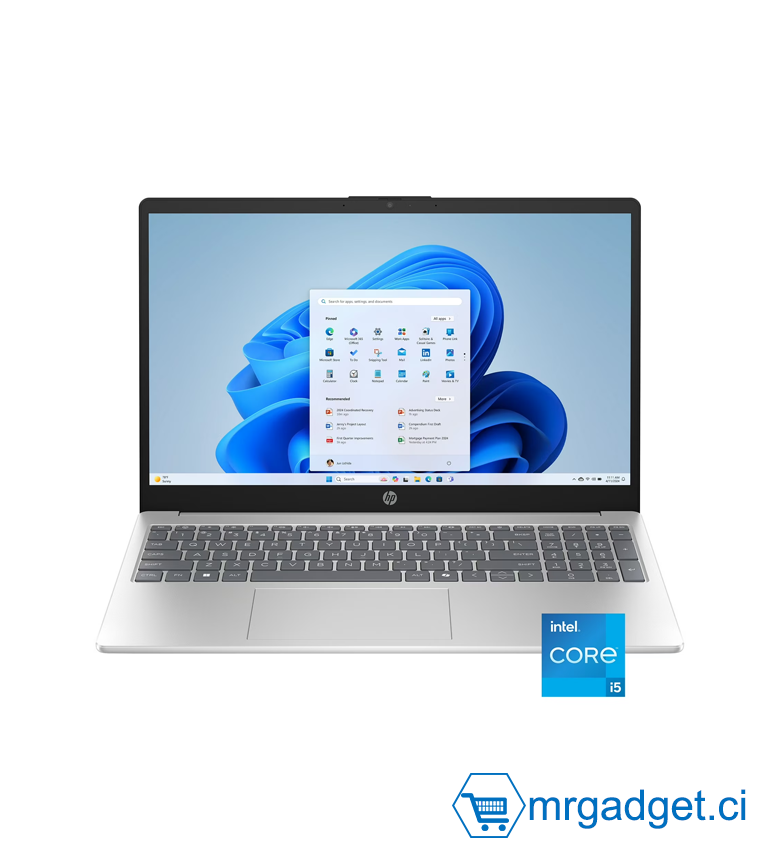 PC Portable HP 15-fd0250wm - 15,6" Full HD - Intel Core i5-1334U  - 16 Go RAM - 1 To SSD NVMe - Intel Iris Xe Graphics - Windows 11 Home - Clavier AZERTY avec Pavé Numérique - Argent (Silver)