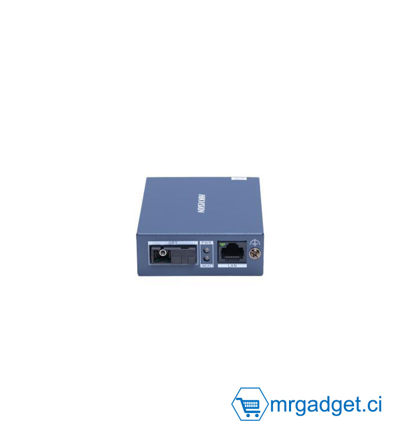 Hikvision DS-3D501R-3 - Récepteur Convertisseur de Média Fibre Optique Monomode 10/100 Mbps - Portée 20km - Connecteur Monobrin - Idéal pour Déporter des Caméras IP Longue Distance (Paire avec DS-3D501T-3)