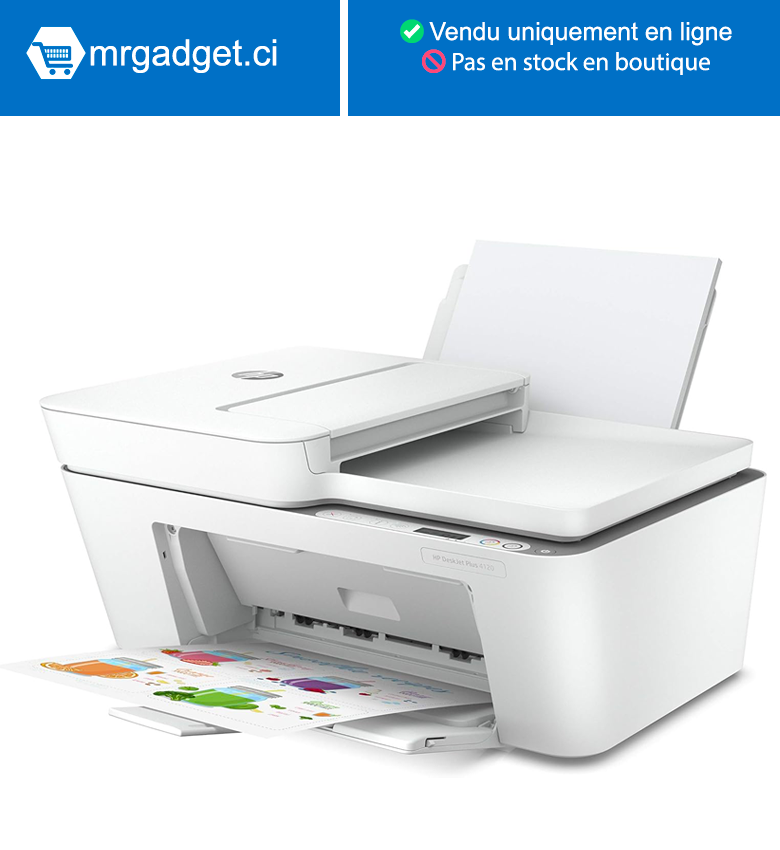 Imprimante Tout-en-un HP DeskJet Plus 4120 Plus (3XV14B)