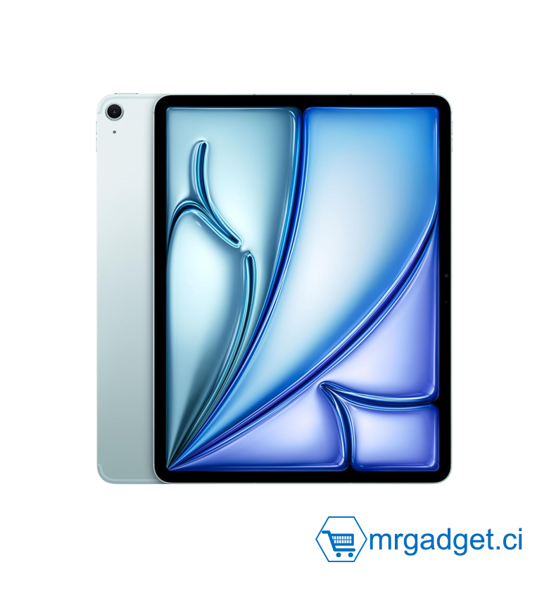 Apple iPad Air M2 13" 128 Go Wi-Fi 6E + 5G eSIM, Écran Liquid Retina, Touch ID - Bleu