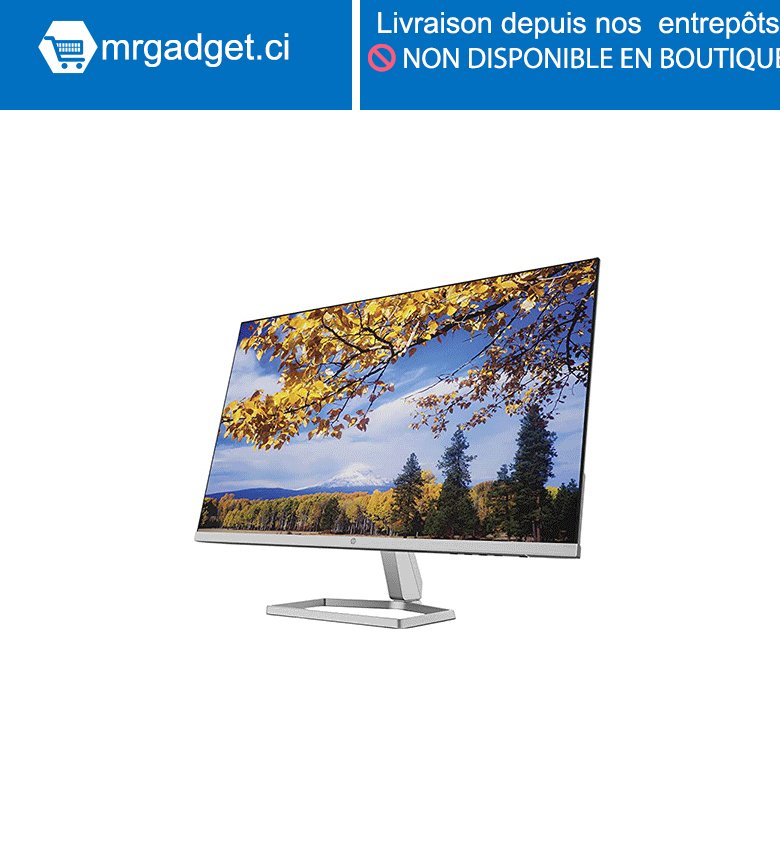 HP M27f Moniteur, écran de 27 ", Full HD IPS, 75 Hz, Temps de réponse : 5 ms, VGA, 2 HDMI, Argent et Noir