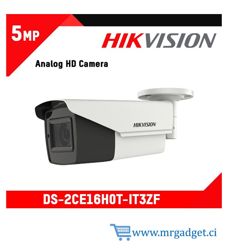 HIKVISION DS-2CE16H0T-IT3ZF - Caméra Bullet varifocale motorisée 5 MP