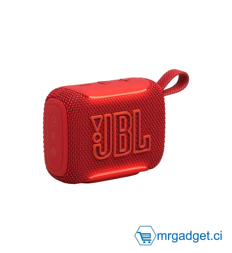 JBL GO 5 Rouge – Enceinte Bluetooth Portable Étanche IP68, Mini Haut-Parleur Sans Fil avec Éclairage LED