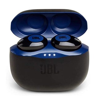 JBL Tune 120TWS - Écouteurs Bluetooth Pure Bass, appels mains libres, jusqu'à 16h avec boîtier de recharge, Bleu