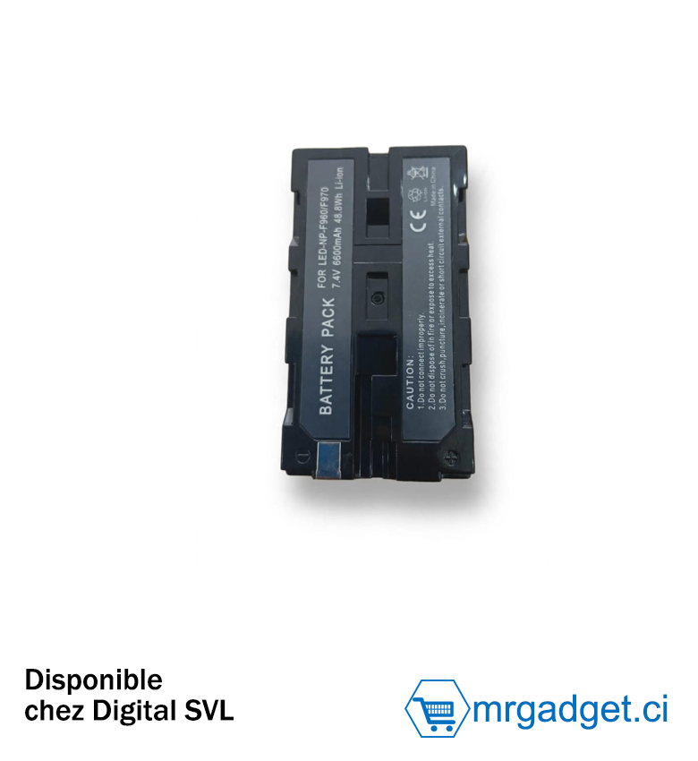 Batterie Rechargeable Li-ion NP-F750/F770 4400mAh 7.4V 32.56Wh – pour Écran et Caméra LED