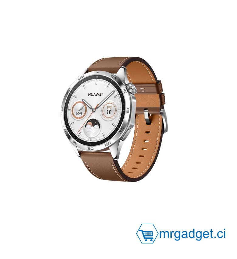 HUAWEI WATCH GT 4 Montre Connectée Intelligente Jusqu'à 14 jours d'autonomie - Compatible avec iOS et Android - Suivi de la fréquence cardiaque - Montre Sport, SpO2 et GPS - 46MM Marron