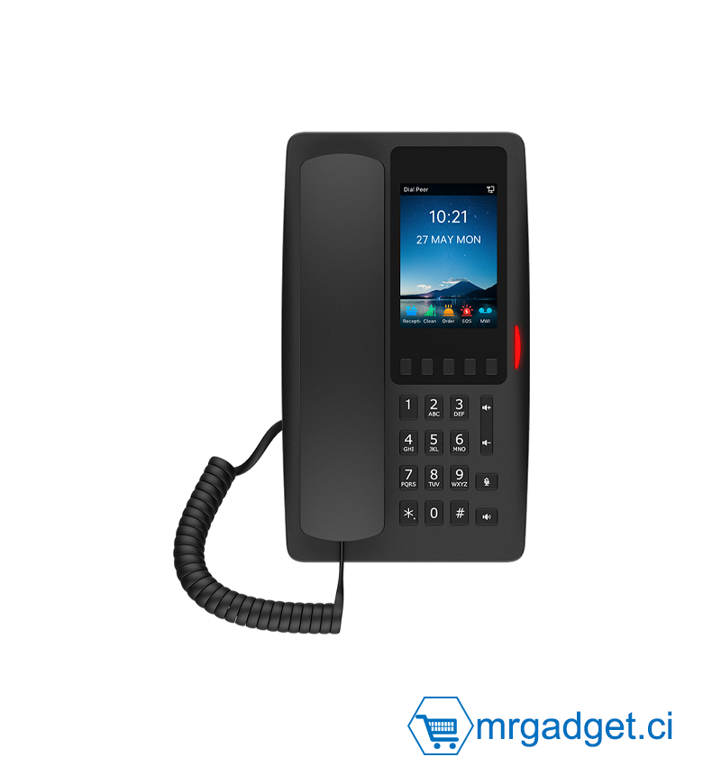 Téléphone IP Fanvil H6W Wi-Fi 6 (Dual Band) - Écran Couleur HD & 5 Touches Programmables - Audio HD & PoE - WiFi 6 Haute Performance pour Hôtels de Luxe, Hôpitaux et Bureaux - Installation Sans Fil & Déploiement Rapide - Blanc