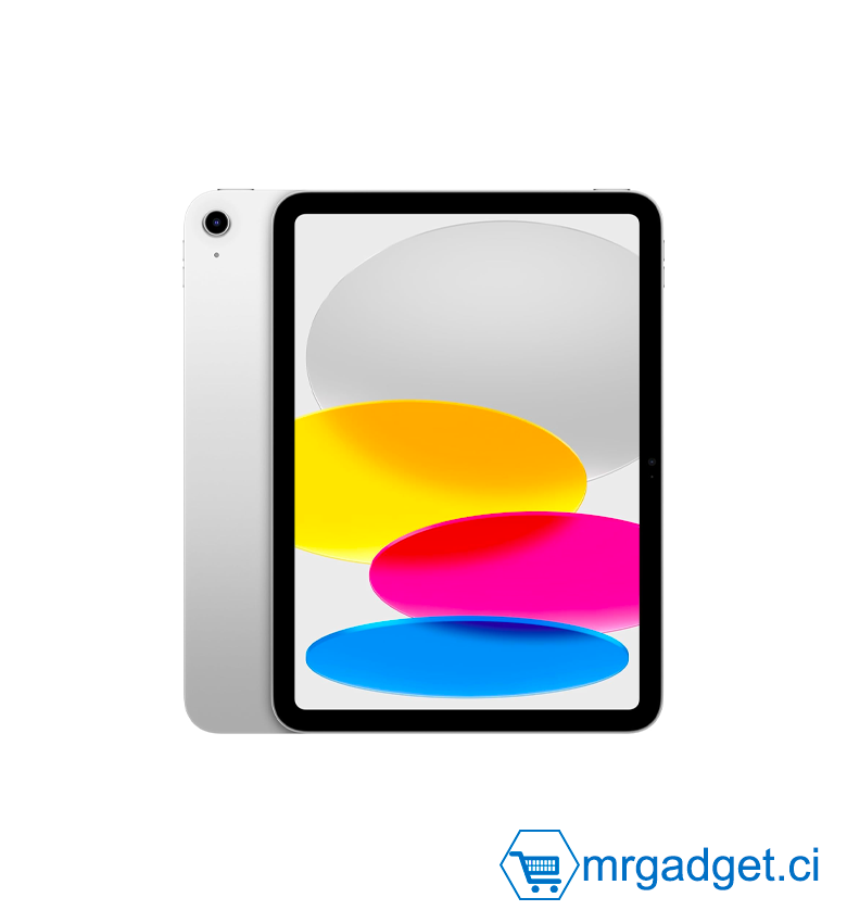 Apple iPad avec Puce A16 : Écran Liquid Retina 11 Pouces, 128 Go, Wi-FI 6, caméras Avant/arrière 12 Mpx, Touch ID, Tablette IPad– Argent