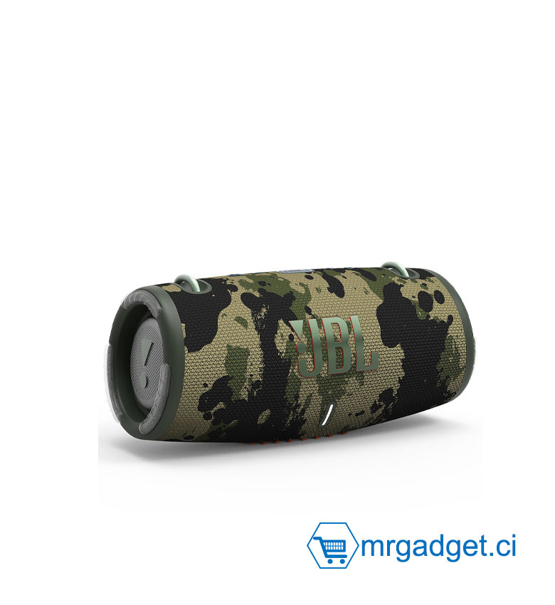 JBL Xtreme 3 – Enceinte Bluetooth Portable, Basses Profondes, Étanche, Powerbank Intégré, 15h d'Autonomie – Camouflage