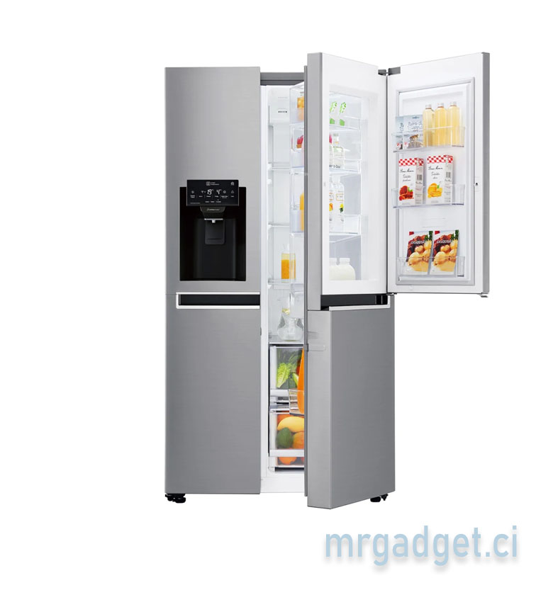 LG GC-L247SLUV Frigo Américain Side by Side 601 L - Argent Platine