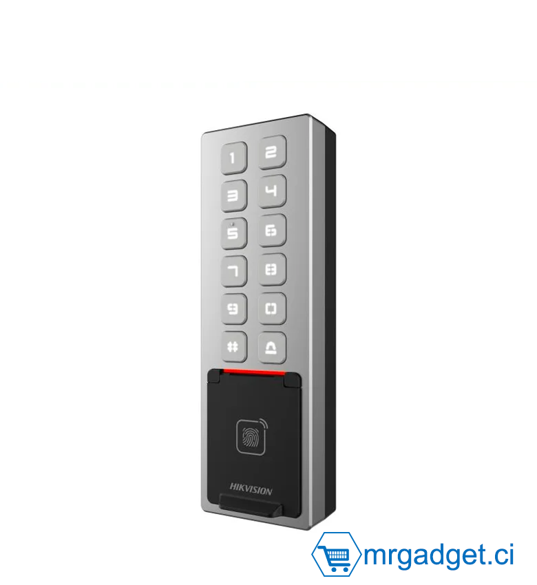 Hikvision  DS-K1T805MBFWX - Pointeuse - Contrôle accès - Authentification par Empreinte, code, carte RFID/MiFare