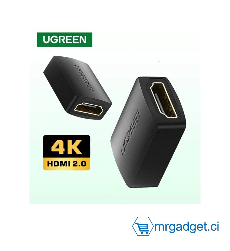 UGREEN 20107 - Adaptateur coupleur HDMI femelle vers femelle haute vitesse-  #10069