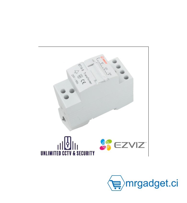 EZVIZ Transformateur standard basse tension -Transformateur standard  Transformateur basse tension 8, 12 et 24 V CA