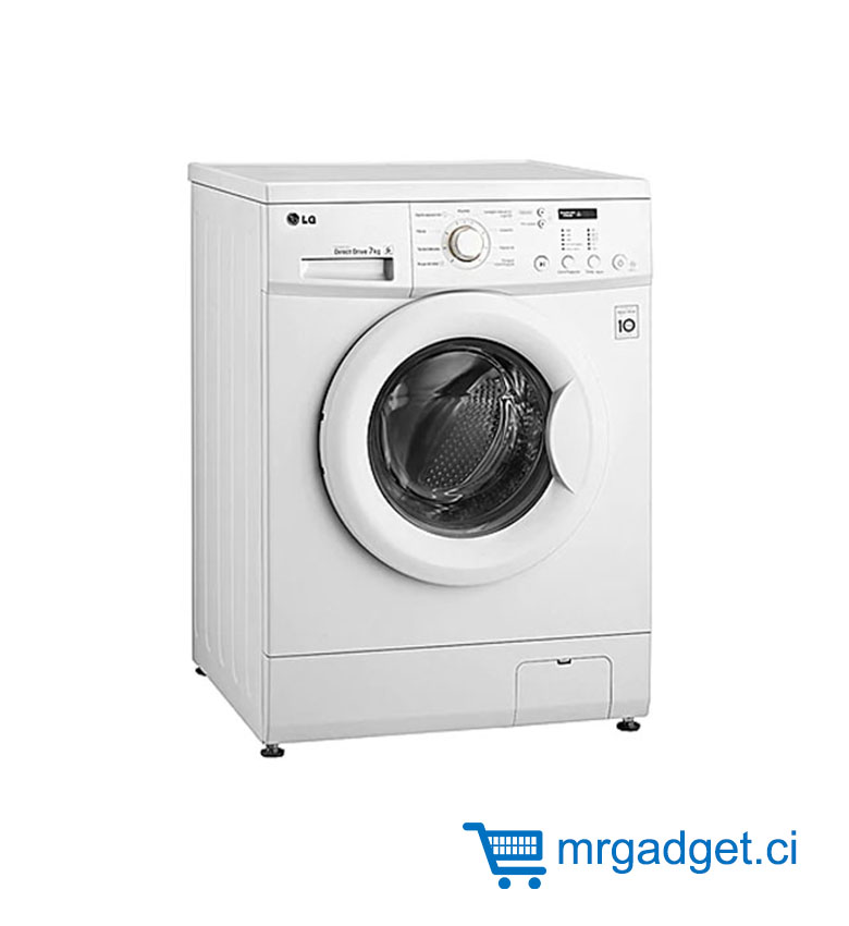 LG – Machine à laver – 7 kg – chargement frontal – entraînement direct à 6 mouvements – Smart Diagnosis