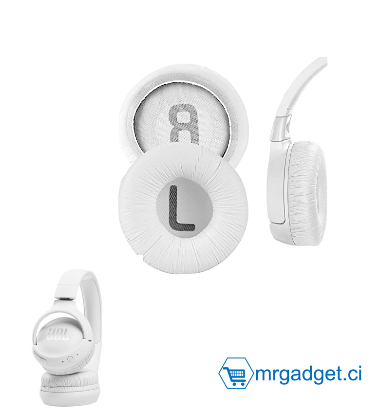 Coussinets de Remplacement JBL Tune T520 / T500BT / T450 / T600 / T510BT – Blanc