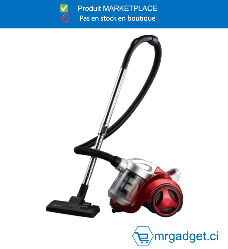 DECAKILA-CEVC003R-ASPIRATEUR 1600W 2.5L ,Cordon d'alimentation : 4,5 M Bruit : 80 dB(A) ou  moins Autres fonctions : 1. Contrôle de la vitesse  sur le corps 2. Enrouleur automatique du cordon  3. Contrôle du débit d'air sur la poignée Spray