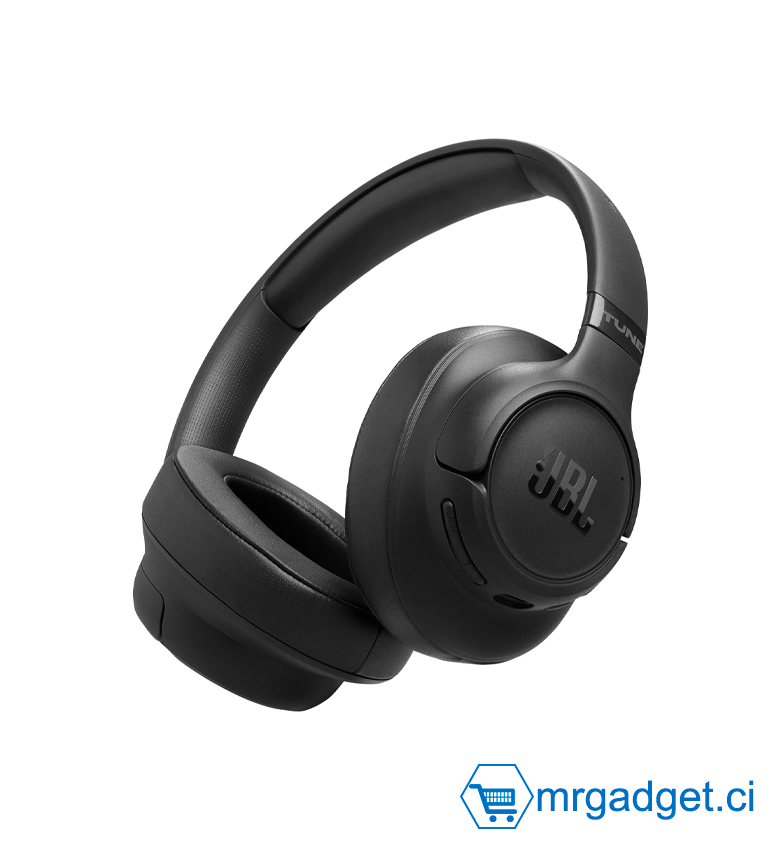 JBL Tune 780 NC Casque Supra-auriculaire sans Fil - Bluetooth , autonomie jusqu'à 76 h, Réduction de Bruit Adaptative, Smart Ambient, Google Fast Pair, Microsoft Swift Pair, Noir
