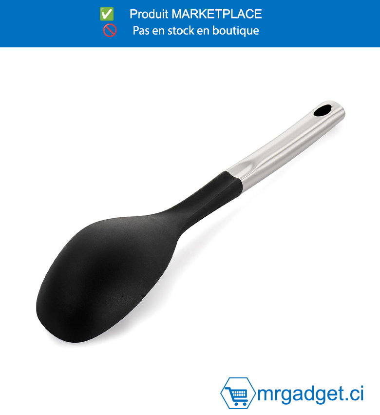 DECAKILA LOUCHE  - KMTT044B - Matériel : Nylon et acier inoxydable Taille : 33*7,1*5,3 cm Poids : 87g Sans BPA Passe au lave-vaisselle Antiadhésif Poignée en acier inoxydable