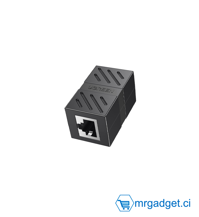Coupleur RJ45 - Commutateur RJ45 - Connecteur réseau RJ45 Coupleur en ligne femelle vers femelle 1 pièce (noir) - UGREEN NW114 20390  #10190