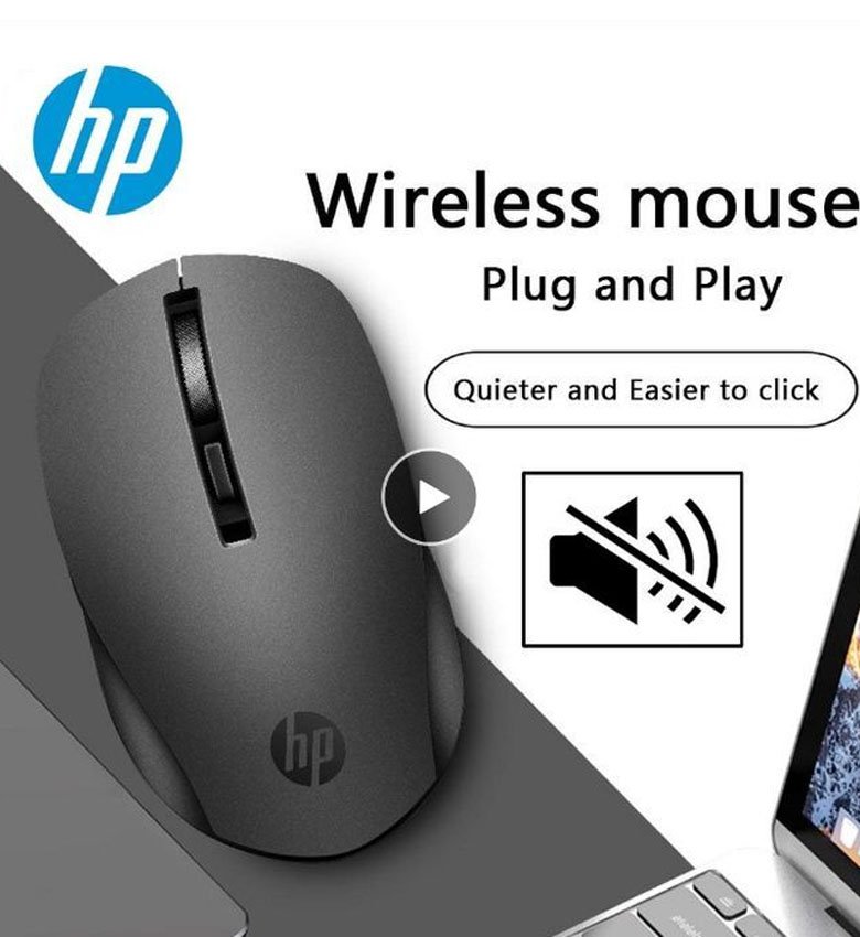 Hp Souris HP S1000 Plus Silencieux USB Sans Fil-noir