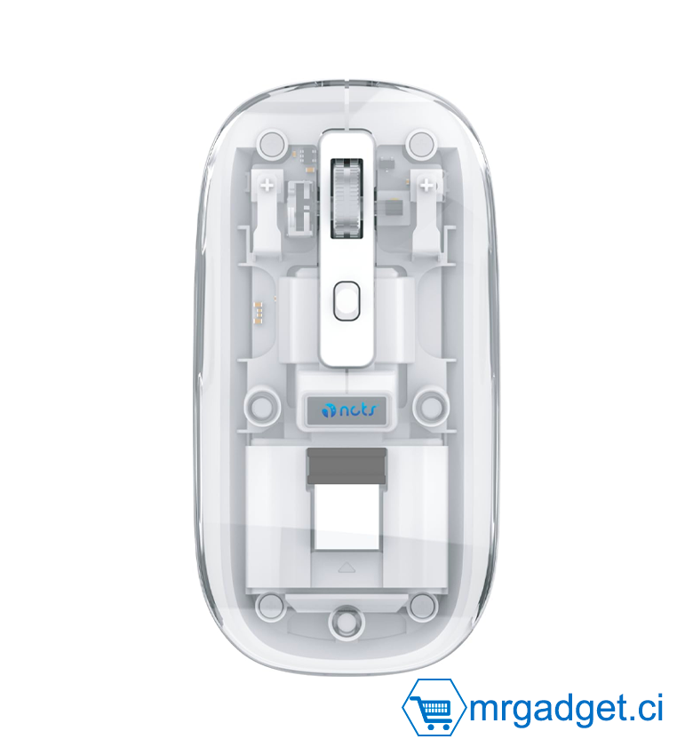 NCTS WM23 - Souris Sans Fil 2,4 GHz et Bluetooth, Blanc