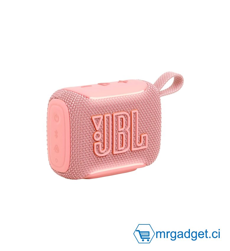 JBL GO 5 Rose – Enceinte Bluetooth Portable Étanche IP68, Mini Haut-Parleur Sans Fil avec Éclairage LED
