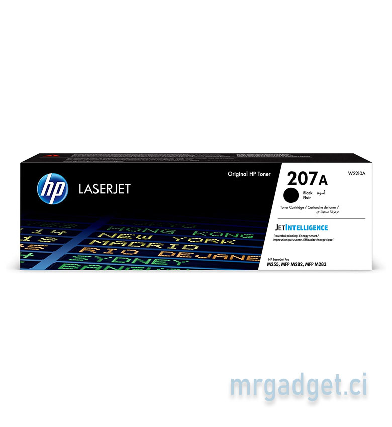 HP 207A (W2210A) - Toner Noir pour Color LaserJet Pro M255/M282/M283