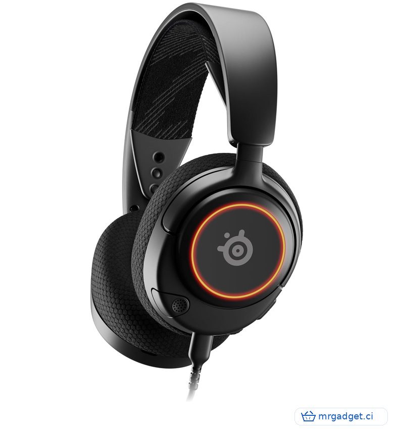 Casque Gamer Filaire SteelSeries Arctis Nova 3 RGB – Son Spatial 360°, Micro, PC, PS5, PS4 et Switch – Noir