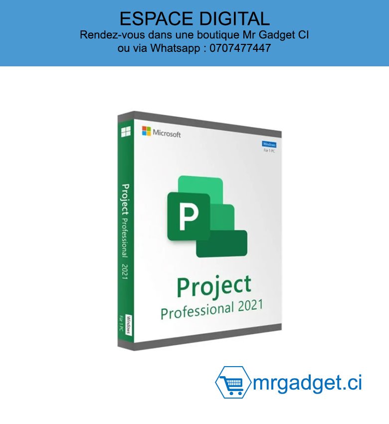 Microsoft Project Professionnel 2021 Permanent 1 PC - clé d'activation - Zone : internationale