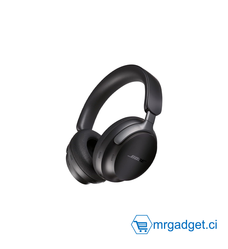 Bose QuietComfort Ultra - Casque Bluetooth supra-auriculaire avec réduction de bruit, audio spatial, jusqu'à 24h d'autonomie, Noir