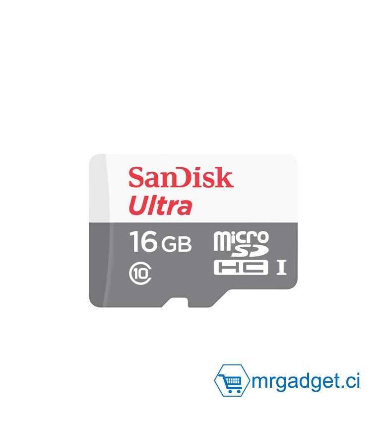 SANDISK - Carte mémoire - 16 Go Carte microS