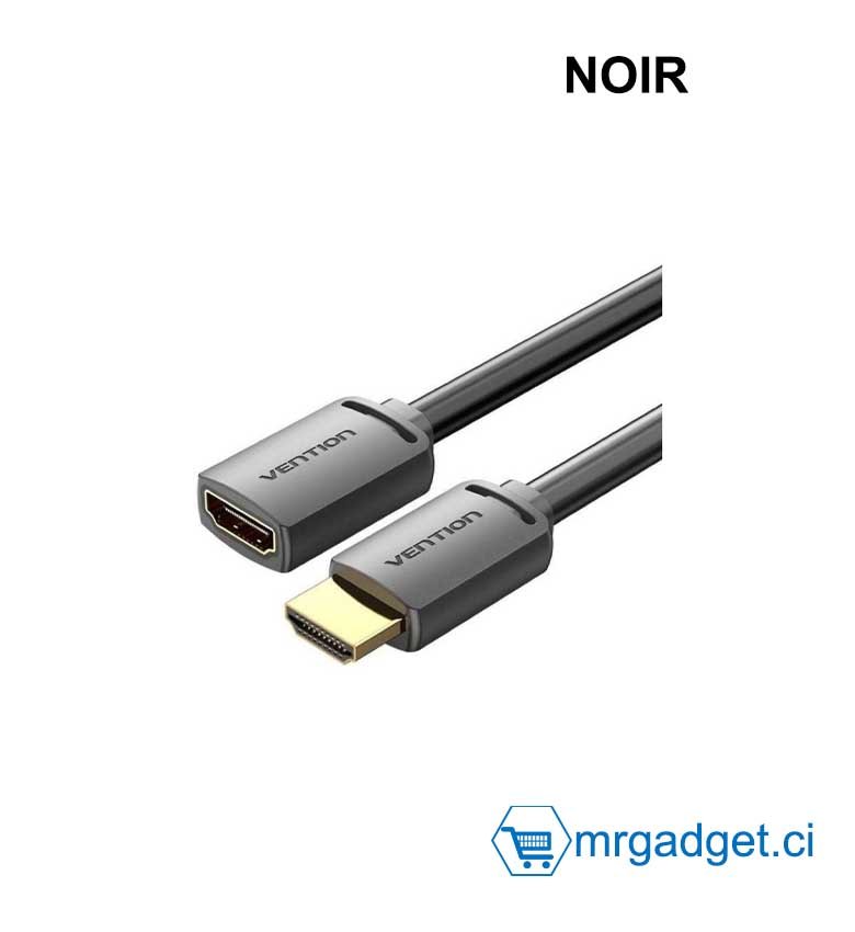 VENTION AHCBF - Câble HDMI 4K UHD Male vers Femelle  - 100cm -  Noir