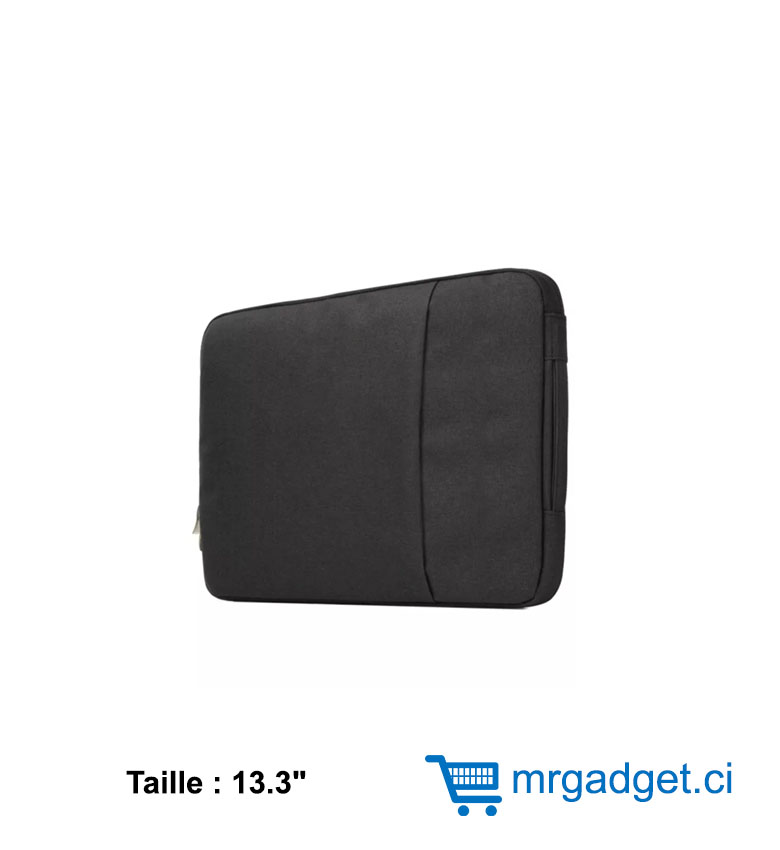 Housse Effet Jean pour Ordinateur Portable 13.3"/14", Pochette de Protection, Noir