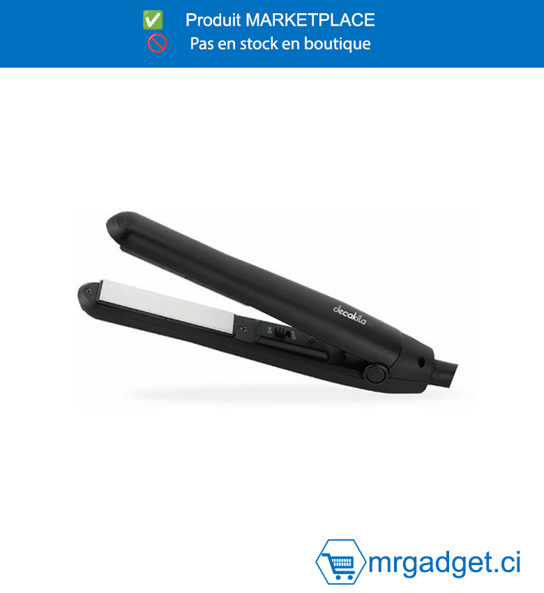 DECAKILA- KEHS013W-FER À LISSER CHEVEUX 180°  25W ,Plaques flottantes en aluminium Élément  chauffant PTC Avec fonction de verrouillage Voyant LED rouge Cordon pivotant à 360 °