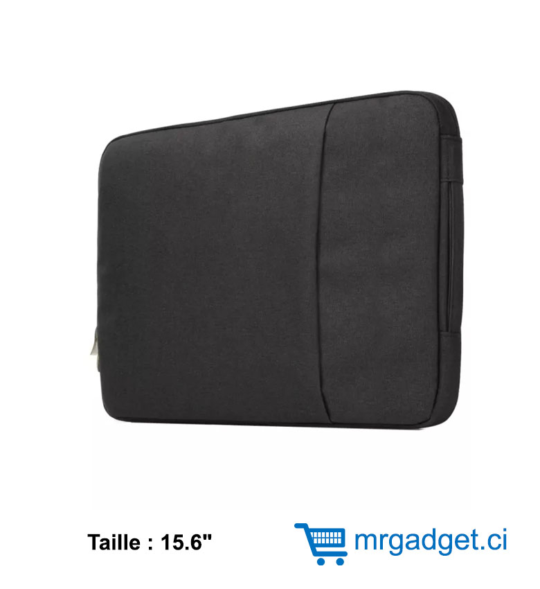 Housse Effet Jean pour Ordinateur Portable 15.6"/16", Pochette de Protection, Noir