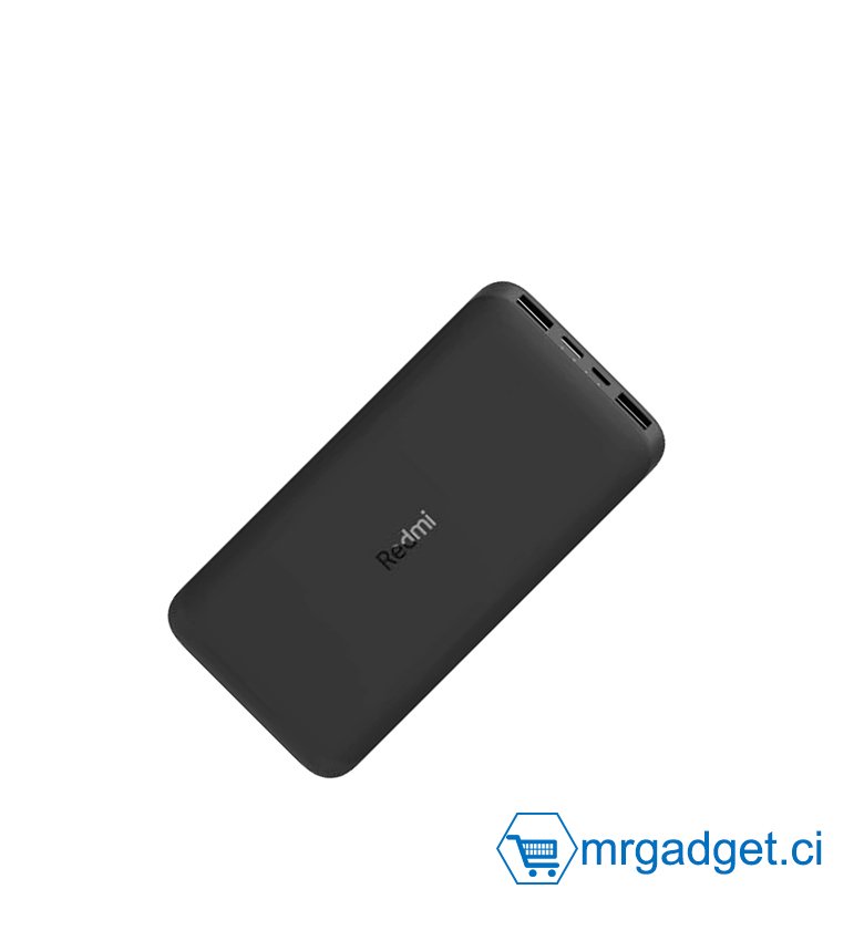 Xiaomi - Redmi PowerBank 10000 mAh 10W Charge Rapide -Ports d'entrée doubles | Ports à double sortie  - compatible avec iPhone, Samsung, appareils Android et autres appareils intelligents -Noir