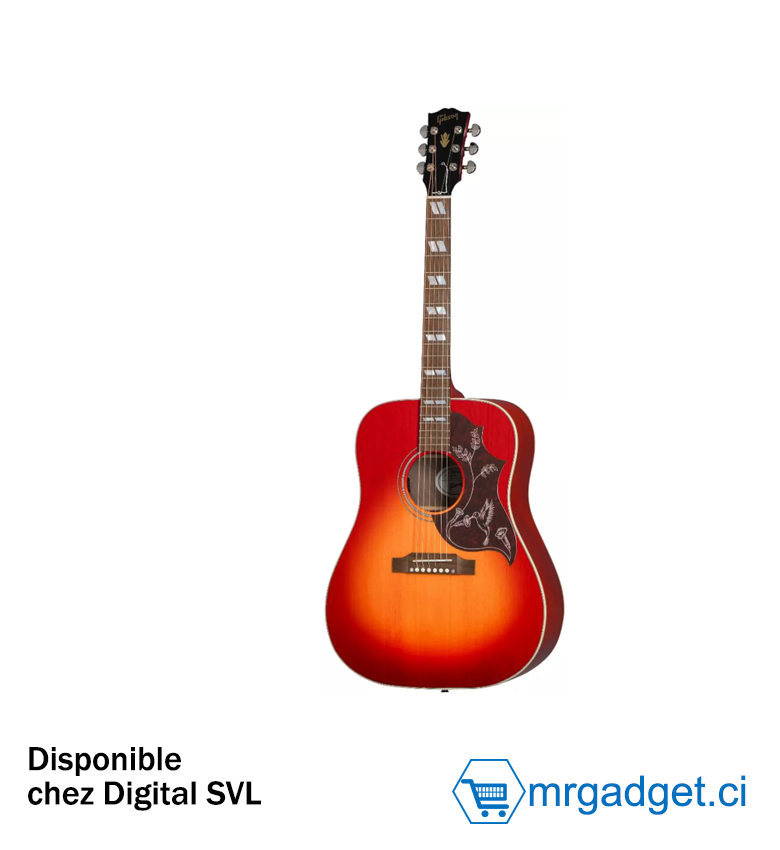 Guitare acoustique Gibson Hummingbird spécial  satin ( rouge jaune)