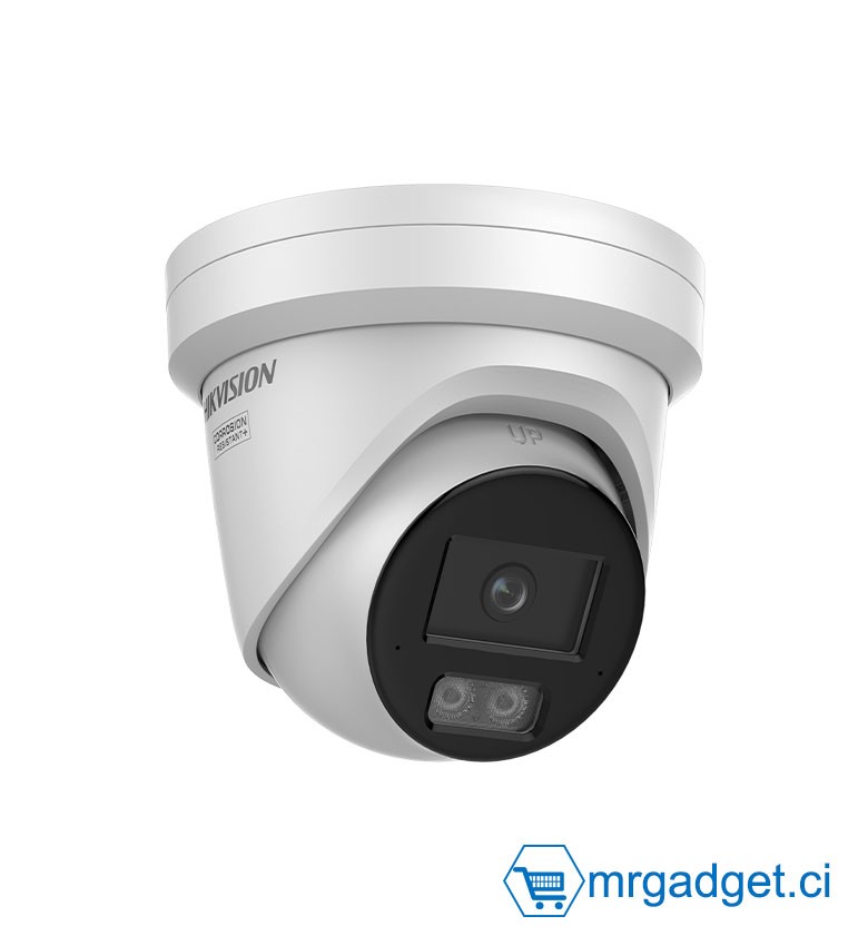 Hikvision DS-2CD2387G3-LIY 8MP (4K) - Caméra Turret IP - Smart Hybrid Light ColorVu : Vision Nocturne Couleur - 2.8mm Grand Angle - Micro Intégré - IA Détection Humains/Véhicules