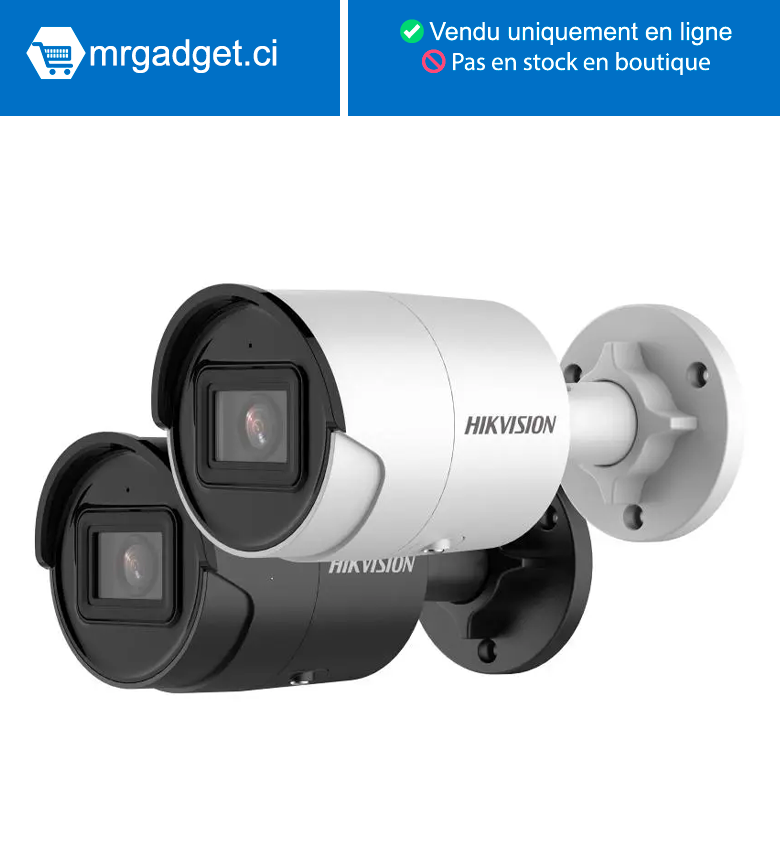 Caméra IP HIKVISION DS-2CD2063G2-IU(4mm)(O-STD) – AcuSense, 6MP, H.265, Vision Nocturne 40 Mètres, Objectif 4mm