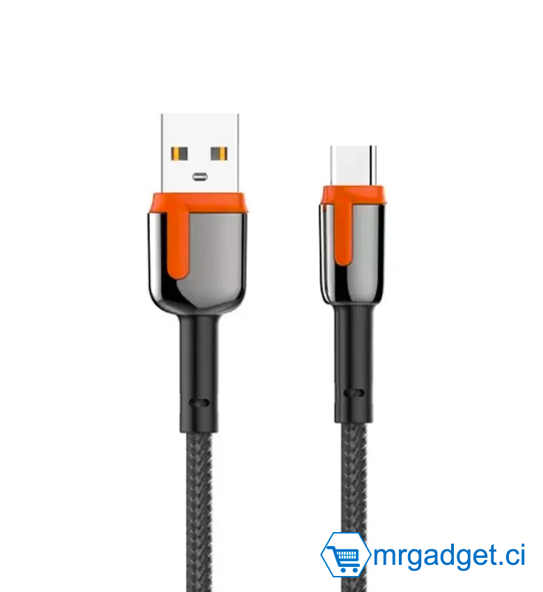 LDNIO LS592 Type-C- Câble USB-C vers USB-A  200cm en nylon tressé  - charge  et transfert de données rapide
