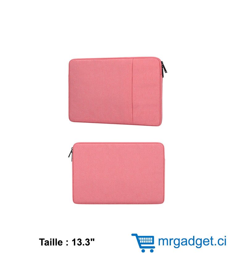 Pochette Effet Jean 13.3" pour PC - Housse Protection Sacoche Ordinateur Portable 13.3" & 14" Pouces -  ROSE