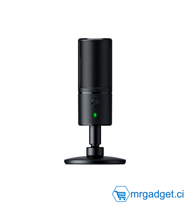 Razer Seiren X - Microphone à Condensateur pour eux Vidéo (Amortisseur de Chocs Intégré - Microphone Streaming de Qualité Professionnelle)  Noir