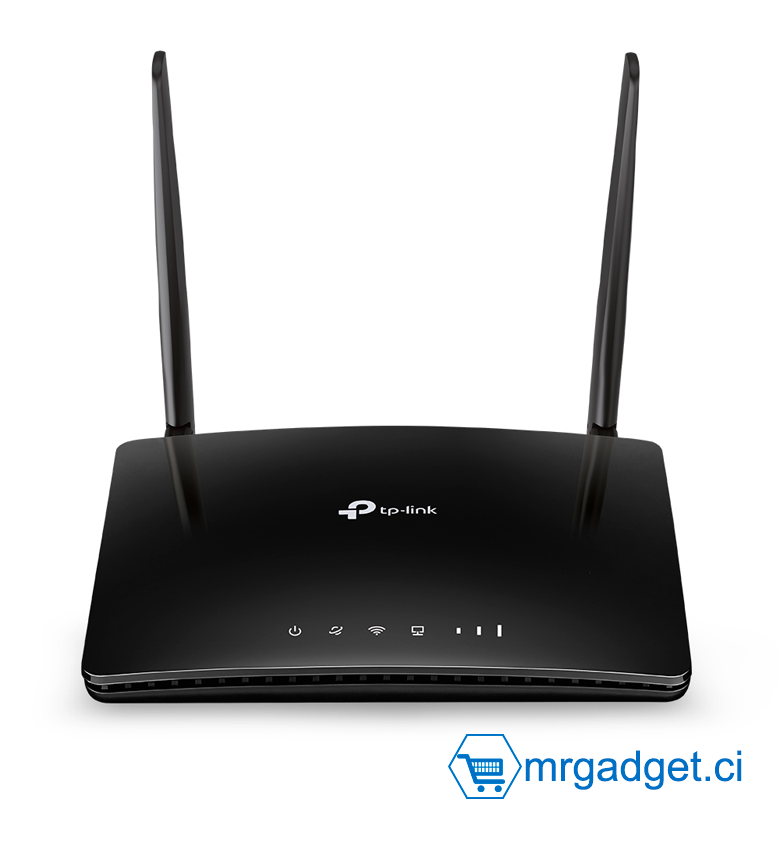 TP-Link TL-MR6400 Routeur 4G LTE 150Mbps WiFi N 300Mbps, 4 ports Ethernet, antennes non amovibles, Slot de carte MicroSIM pour tout opérateur, idéal pour remplacer une connexion ADSL à bas débit