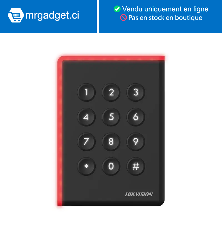 Hikvision DS-K1108A Lecteur de cartes Mifare avec clavier
