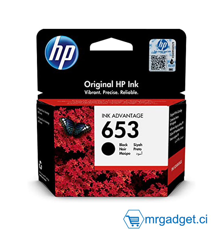 HP 653 Black Original Ink Advantage Cart HP 653 Black Original Ink Advantage Cartridge