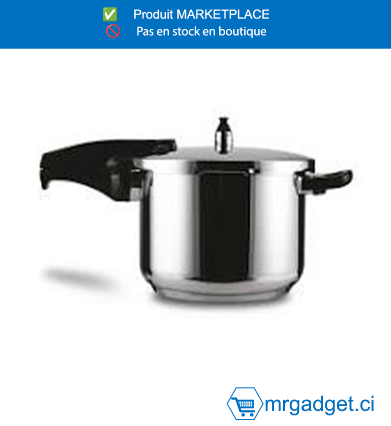 DECAKILA  AUTOCUISEUR - KMER017M  - Capacité : 6,0 L Pression : 80 kPa ± 10 %  Matériau : acier inoxydable 304 de qualité  alimentaire Polissage externe du pot  Manche en bakélite Avec induction  électromagnétique Emballé par boîte de couleur