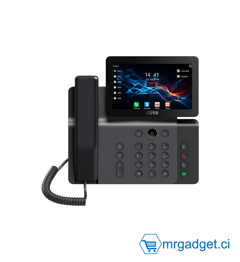 Téléphone IP Professionnel Fanvil V66 - Écran Couleur 4.3" - Jusqu'à 20 Lignes SIP - Wi-Fi & Bluetooth Intégrés - Audio HD (G.722 & Opus) - Design Ultra-Mince & Moderne - Conférence à 6 - Compatible SIP & PoE - Idéal Entreprises & Bureaux