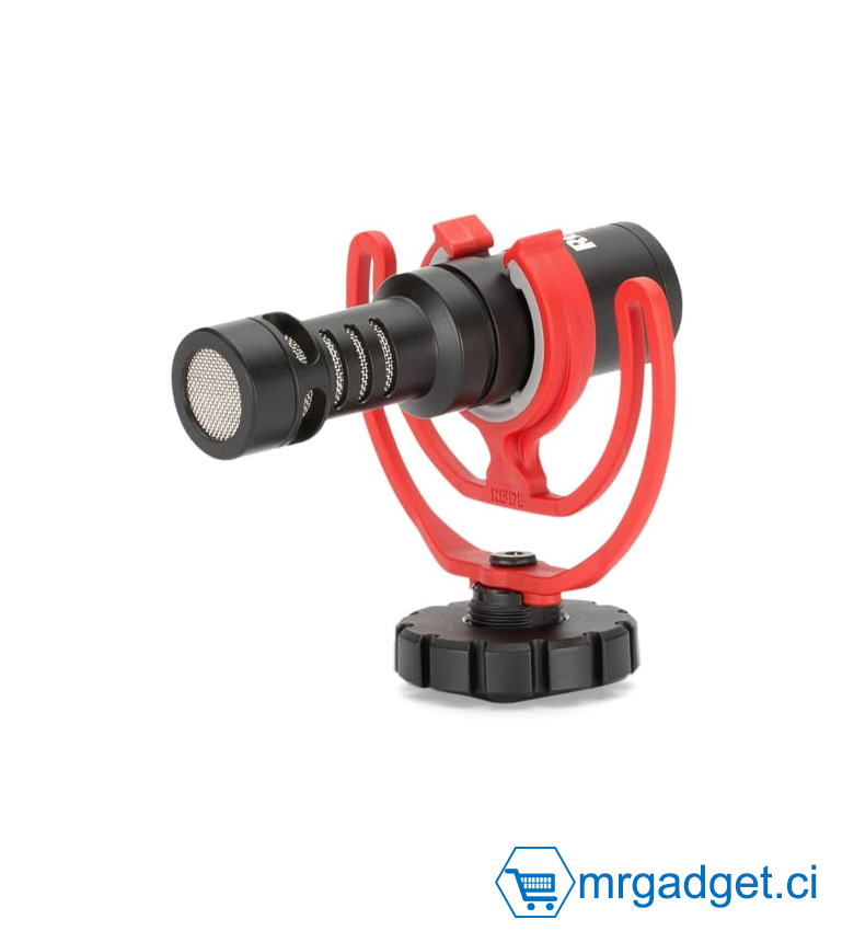 RØDE VideoMicro Micro directionnel compact sur caméra pour la réalisation de films, la création de contenu et l'enregistrement sur site