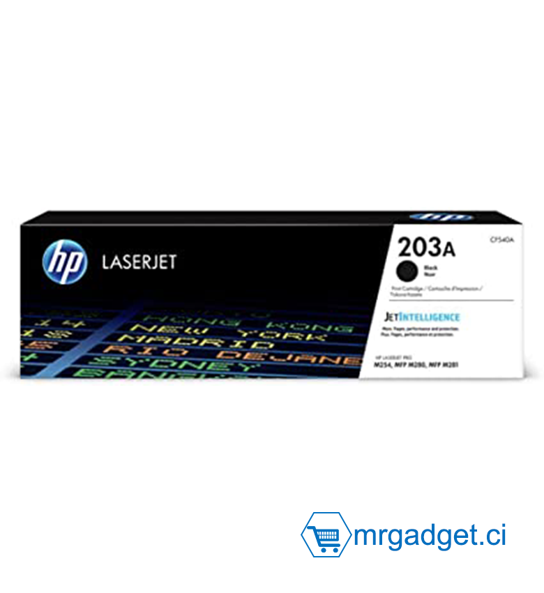 HP 203A CF540A Toner Noir Authentique pour HP Color LaserJet Pro M254 / M280 / M281