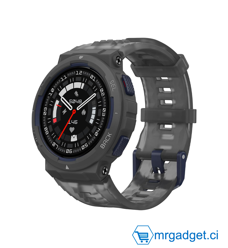 Amazfit Active Edge - Montre connectée Sport GPS, Coach IA, Étanche 10 ATM, Midnight Pulse